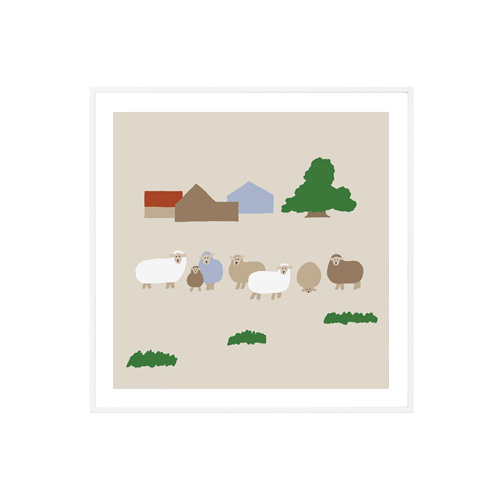 웜그레이테일 포스터 Sheep Farm 4size