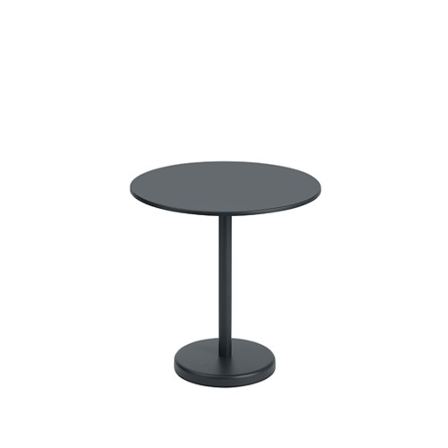 무토 리니어 스틸 카페 테이블 Linear Steel Cafe Table Round Black