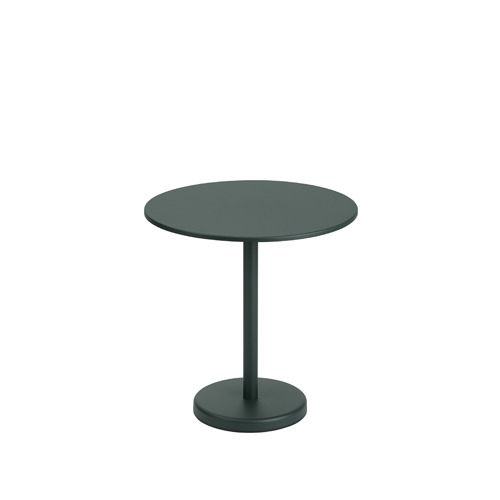 무토 리니어 스틸 카페 테이블 Linear Steel Cafe Table Round Dark Green