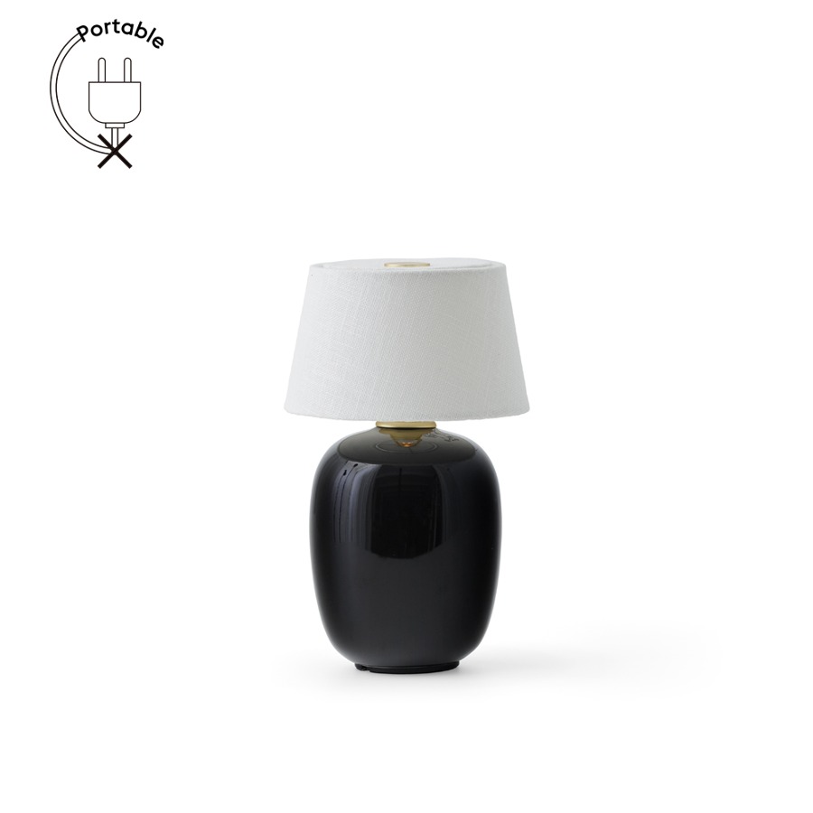 오도 코펜하겐 토르소 테이블 램프 Torso Table Lamp, Portable Black