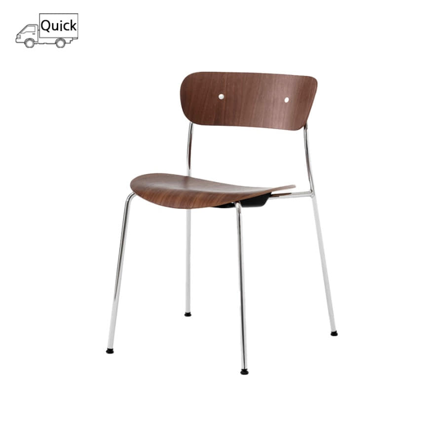 앤트레디션 파빌리온 체어 Pavilion Chair AV1 Chrome / Lacquered Walnut / Chrome Fitting