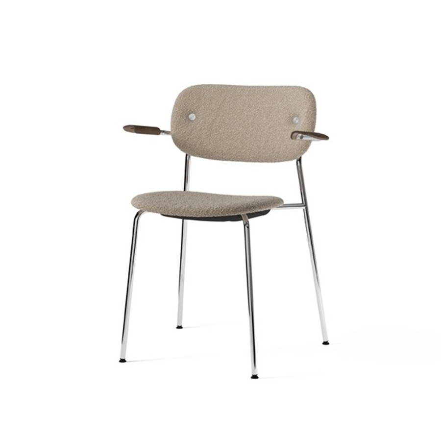 오도 코펜하겐 코 체어 W 암레스트Co Chair w Armrest, Fully Upholstered Chrome / Lupo Sand
