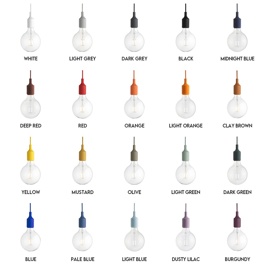무토 E27 펜던트 램프 E27 Pendant  Lamp20colors