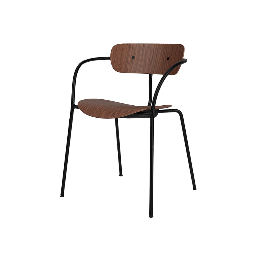 앤트레디션 파빌리온 암체어 AV2 Pavilion Arm Chair AV2 Black / Lacquered Walnut / Black Fitting