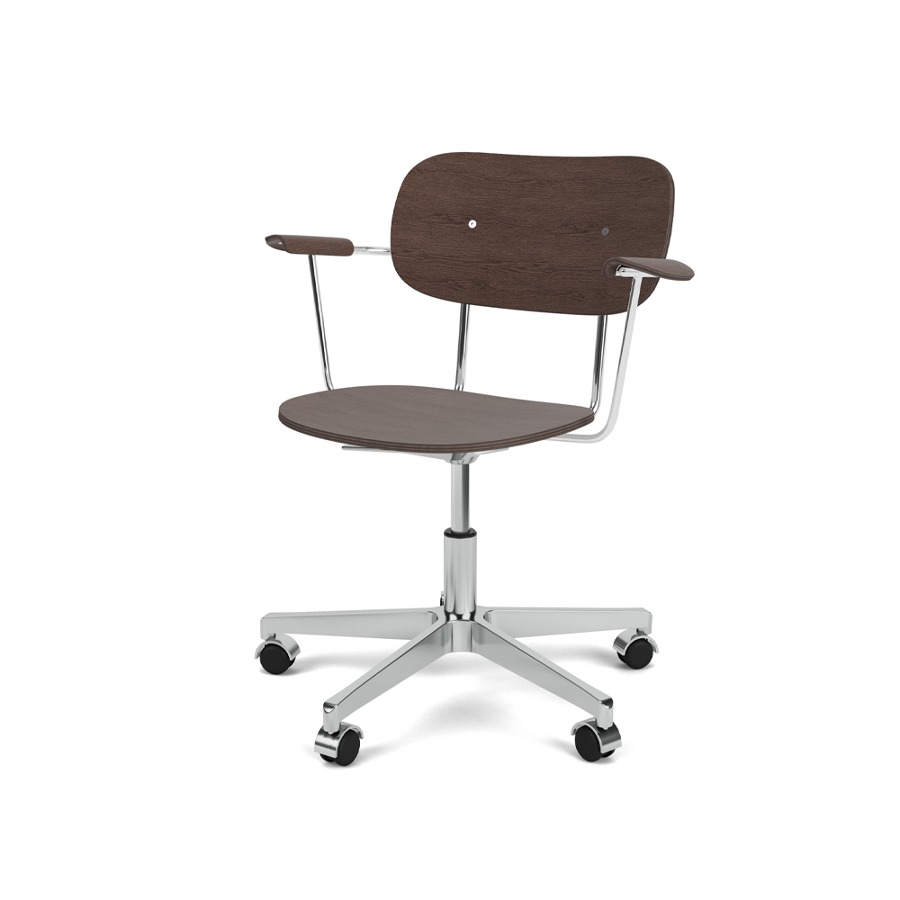 오도 코펜하겐 코 테스크 체어 암레스트 Co task Chair w Armrest Aluminium / Dark Stained Oak