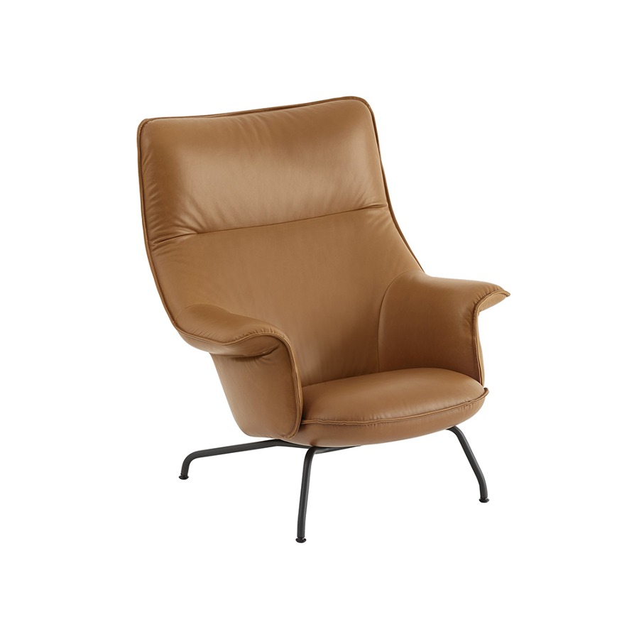 무토 도즈 라운지 체어 Doze Lounge Chair Refine Leather Cognac/Anthracite Black