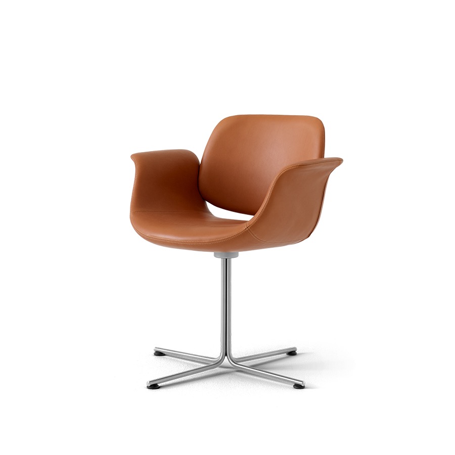 프레데리시아 플라밍고 체어 Flamingo Chair Swivel Stainless Steel/Trace Cognac