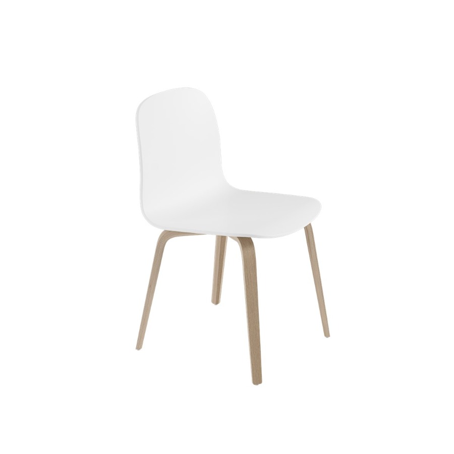 무토 비수 체어 우드 베이스 Visu Chair Wood Base Oak/White