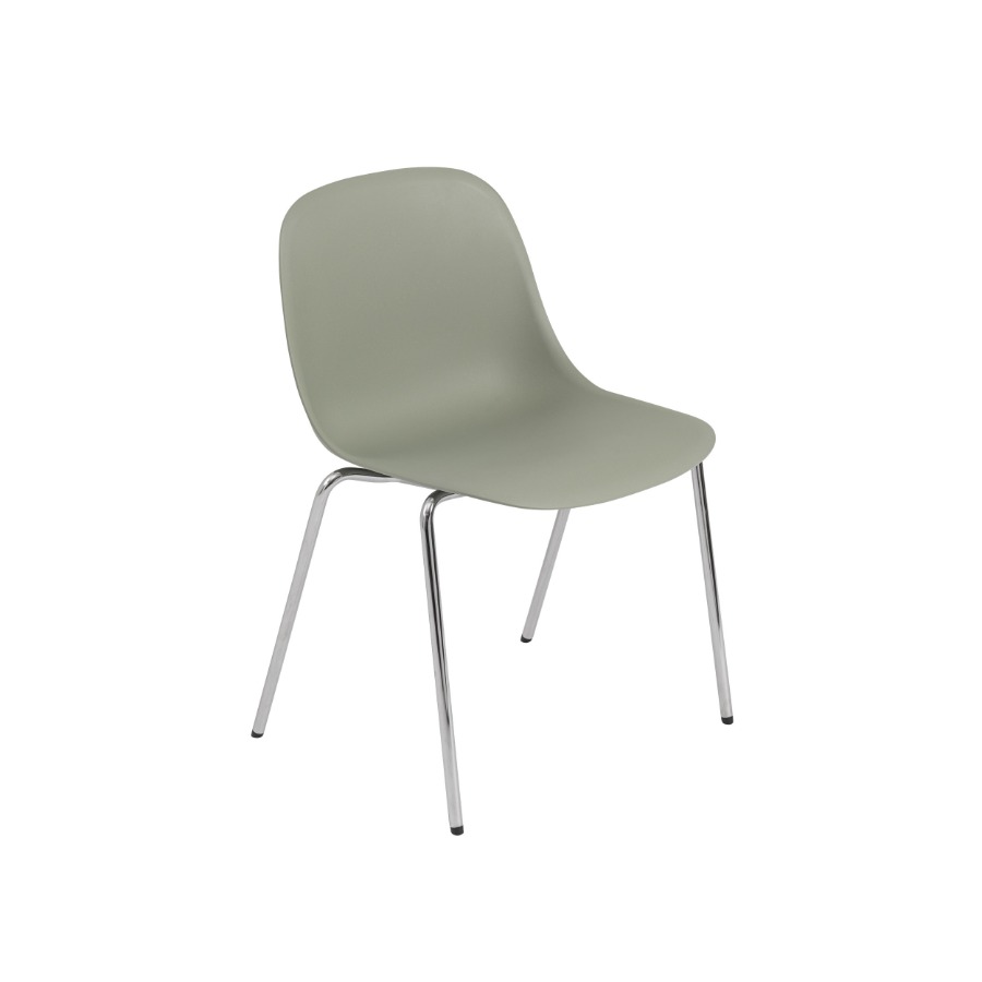 무토 화이버 사이드 체어 A베이스 Fiber Side Chair A-Base Dusty Green/Chrome