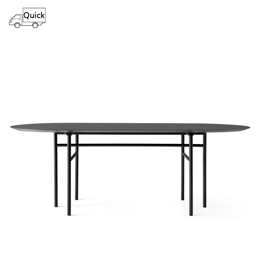 *오도 코펜하겐 스네어가드 다이닝 테이블 오발Snaregade Dining Table Oval Black Steel / Charcoal Linoleum