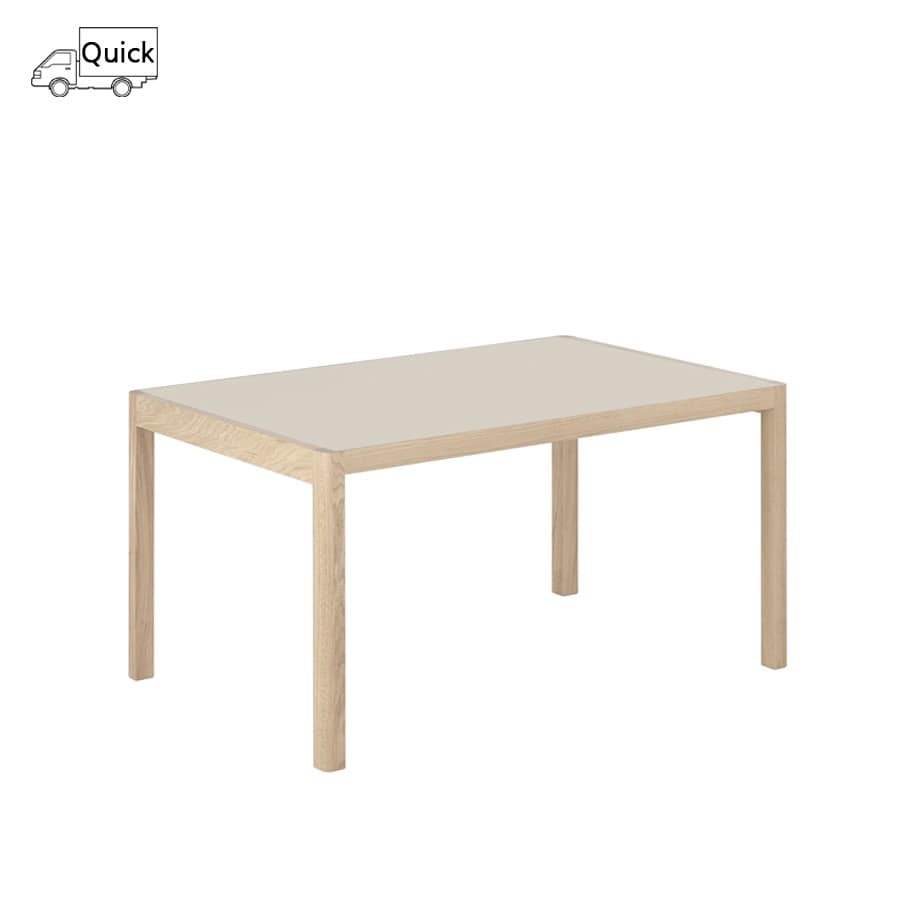 무토 워크샵 테이블  Workshop Table 140 Warm Grey Linoleum/Oak