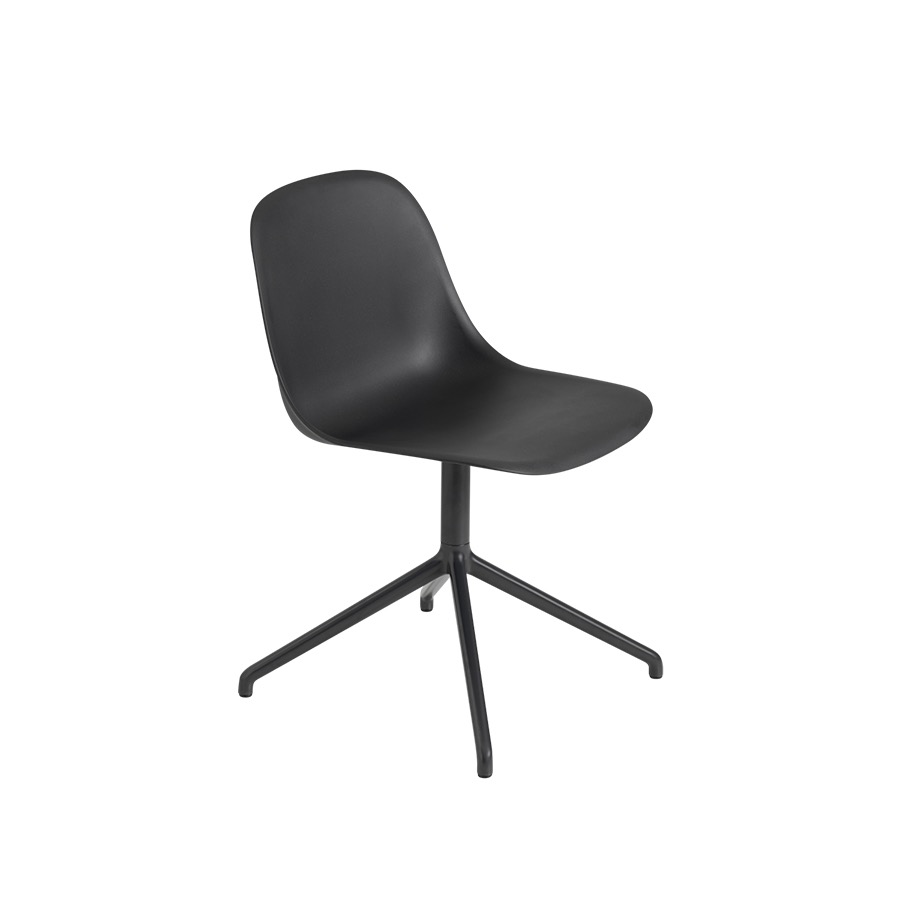 무토 화이버 사이드 체어 스위블 Fiber Side Chair Swivel Base Black / Black