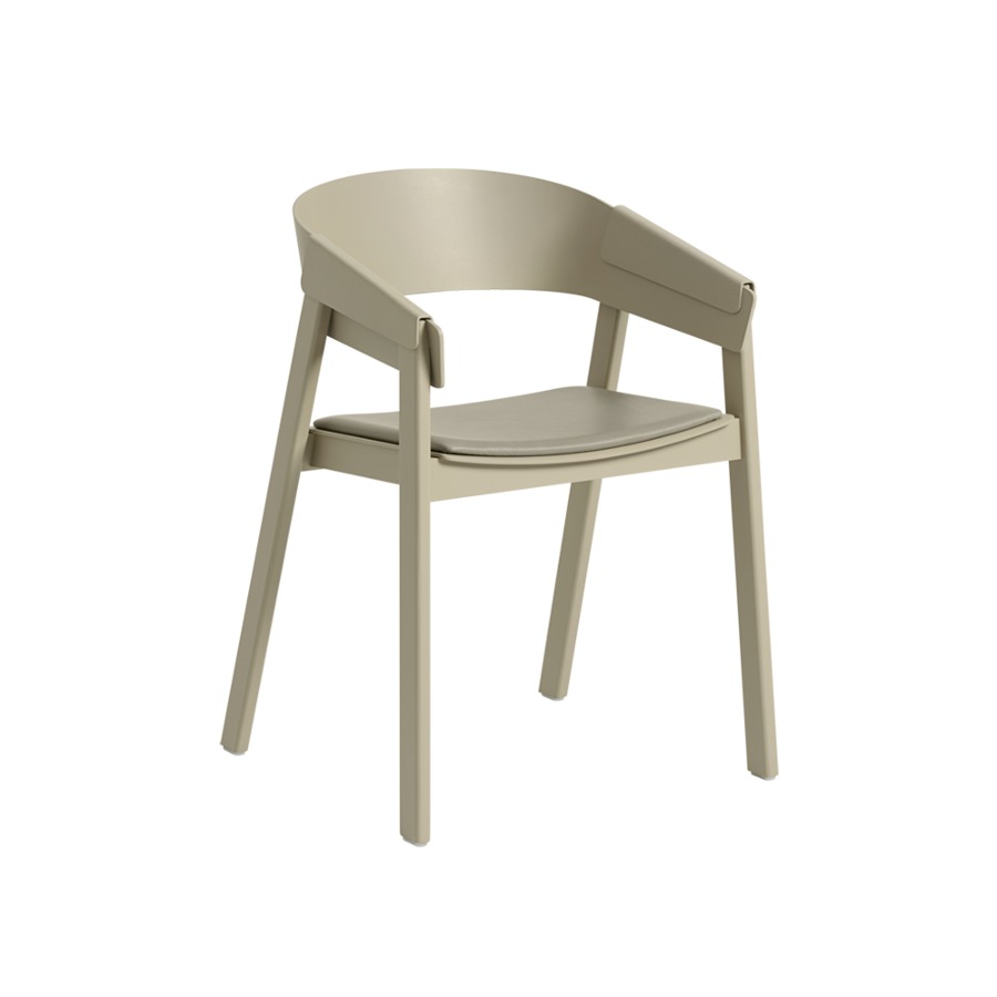 무토 커버 암체어 Cover Arm Chair Dark Beige / Refine Leather Stone