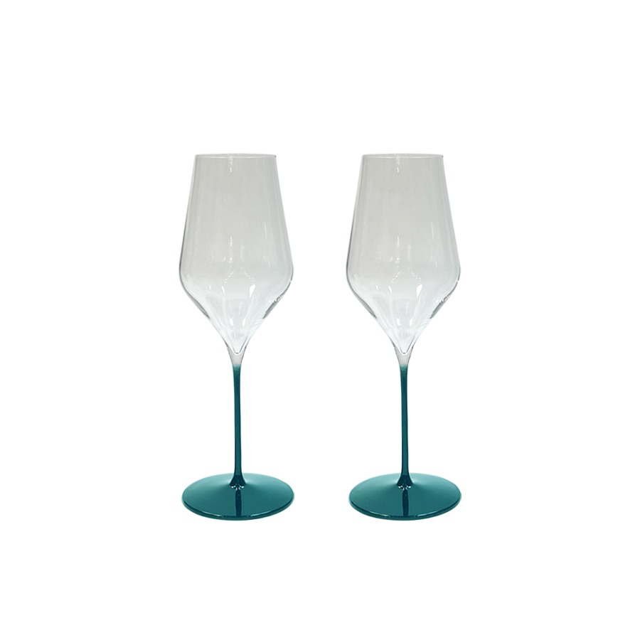 플라워베리 블랑 와인 글라스 Blanc Wine Glass Medium Green