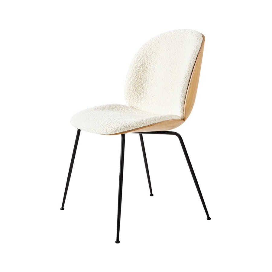 구비 비틀 다이닝 체어 Beetle Dining Chair Front Upholstered Black Frame/Oak/Karakorum001