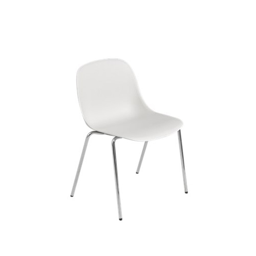 무토 화이버 사이드 체어 A베이스 Fiber Side Chair A-Base White/Chrome