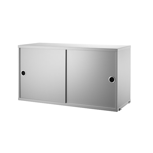 스트링 시스템 캐비넷 Cabinet with Sliding Doors Grey