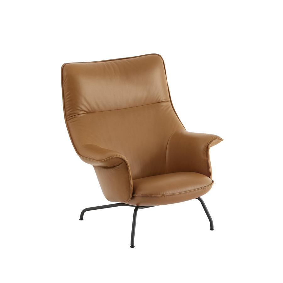 전시품 할인 적용 무토 도즈 라운지 체어 Doze Lounge Chair Cognac Leather/Anthracite Black