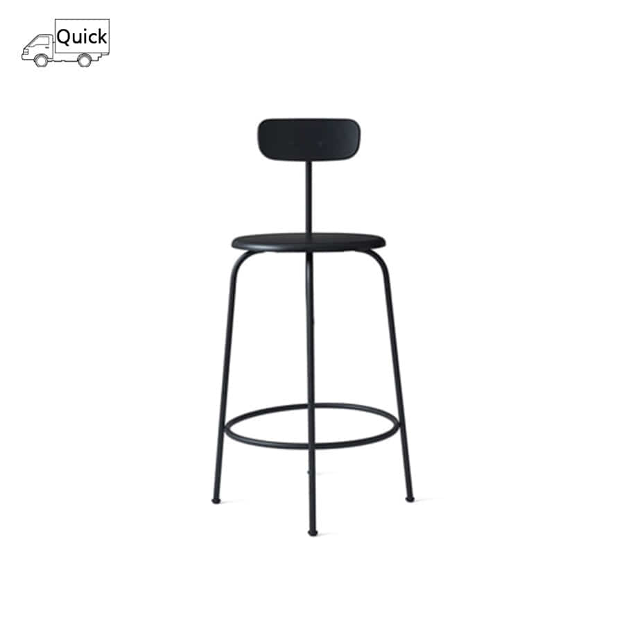 메누 에프터룸 카운터 체어Afteroom Counter Chair Black Steel / Black