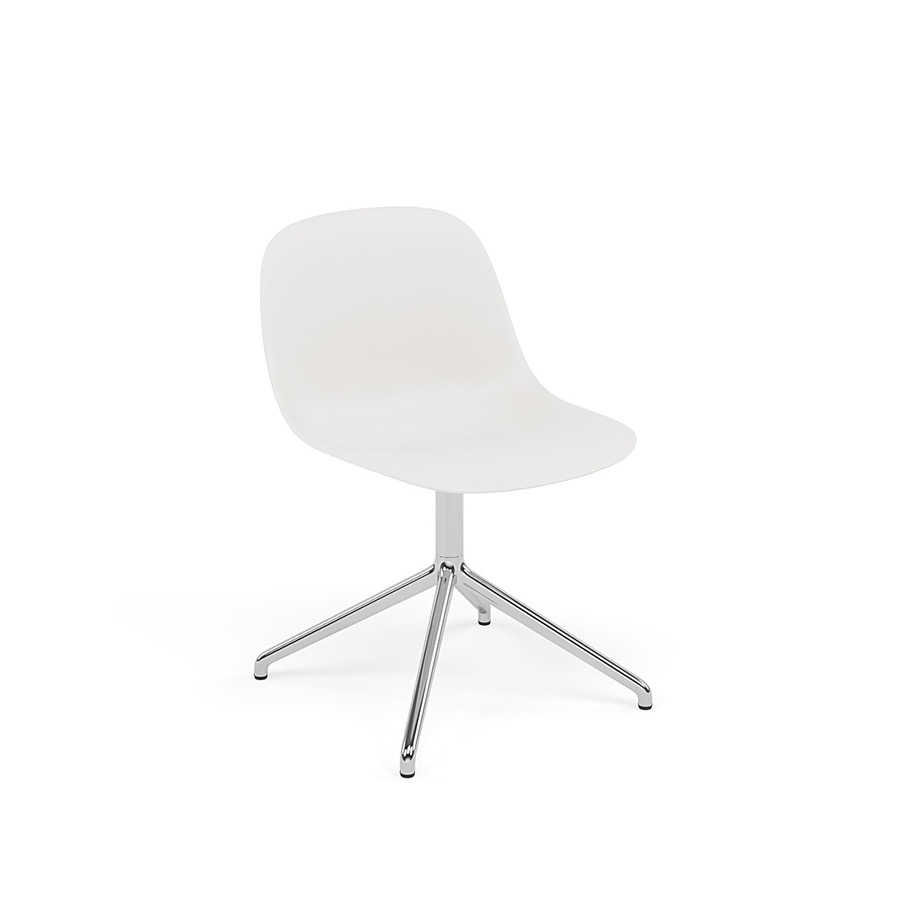 무토 화이버 사이드 체어 스위블 Fiber Side Chair Swivel Base Aluminum / White