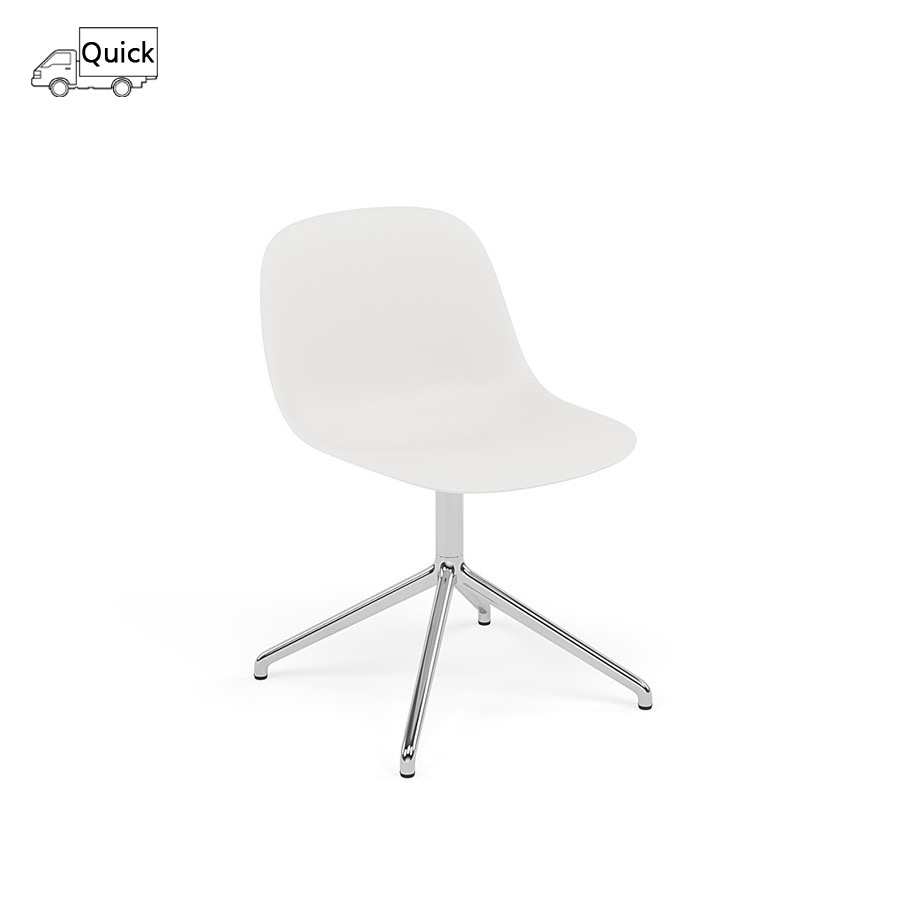 무토 화이버 사이드 체어 스위블 Fiber Side Chair Swivel Base Aluminum / White