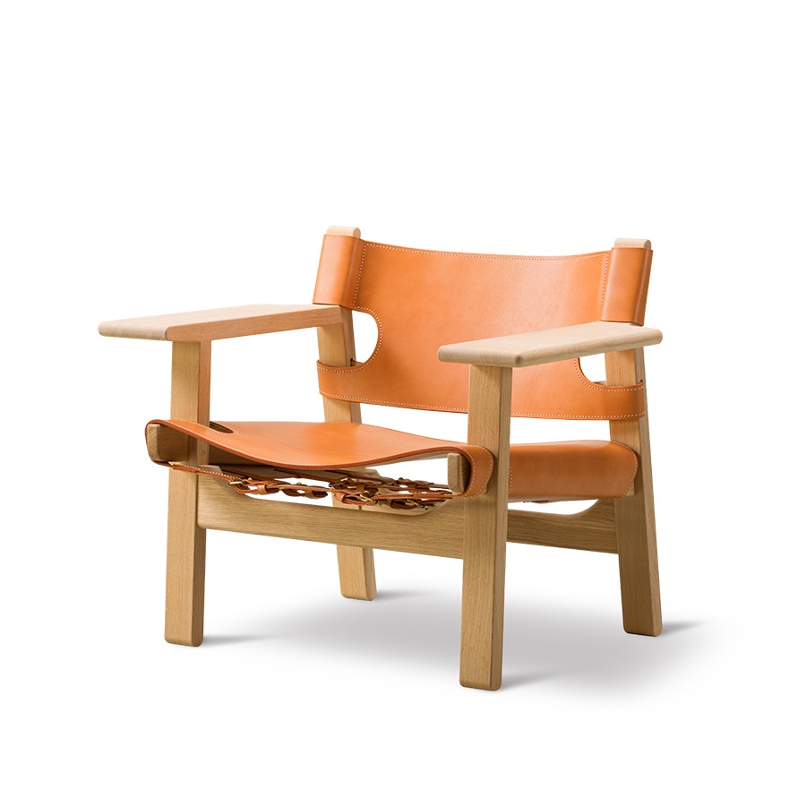 프레데리시아 스페니쉬 라운지 체어 The Spanish Lounge Chair Oak / Cognac