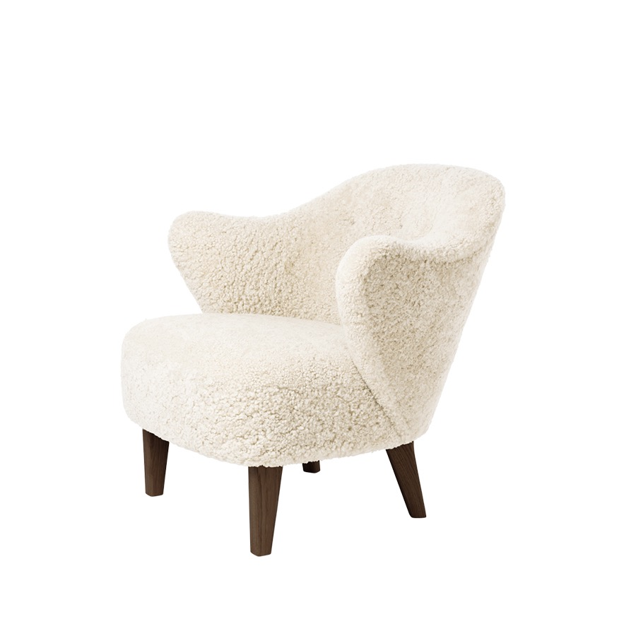 오도 코펜하겐 잉게보그 라운지 체어 Ingeborg Lounge Chair Dark Stained Oak / Sheepskin, Off White
