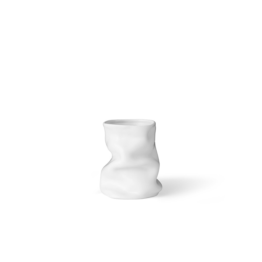 메누 콜랩스 베이스 Collapse Vase H20, White