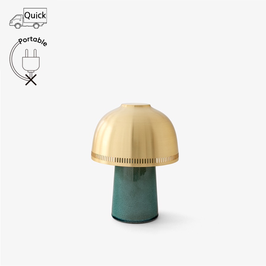 앤트레디션 라쿠 포터블 램프 Raku Portable Lamp SH8 Blue Green &amp; Brass
