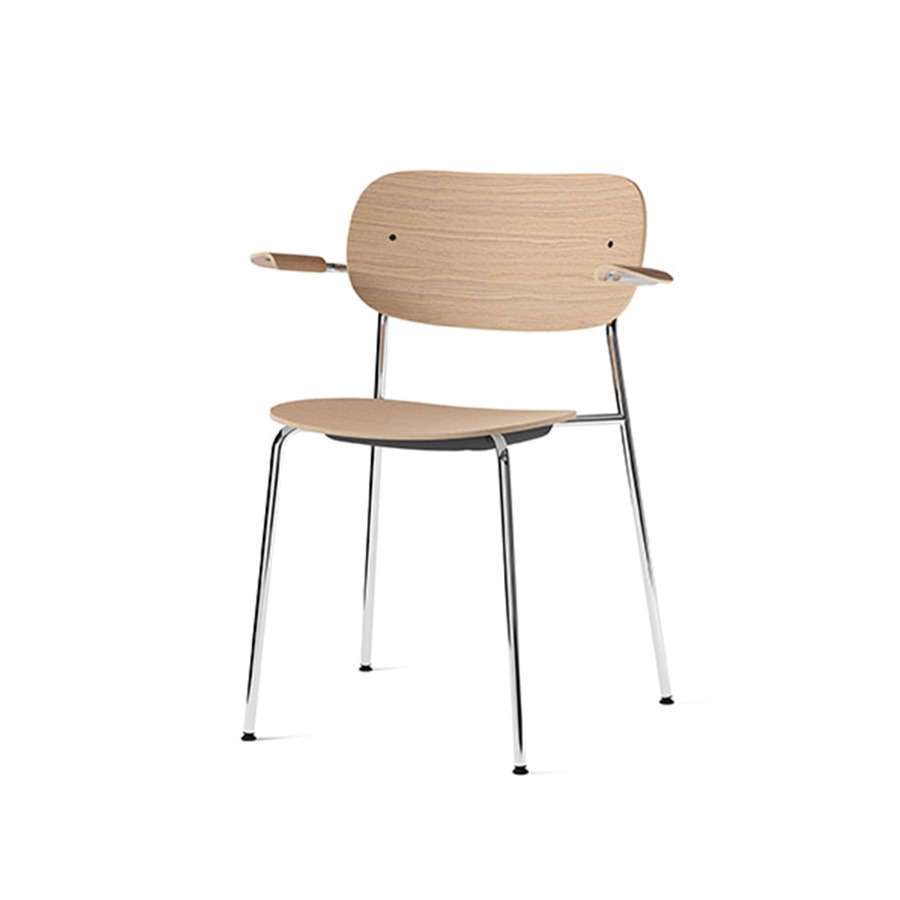 오도 코펜하겐 코 체어 W 암레스트Co Chair w Armrest Chrome / Natural Oak