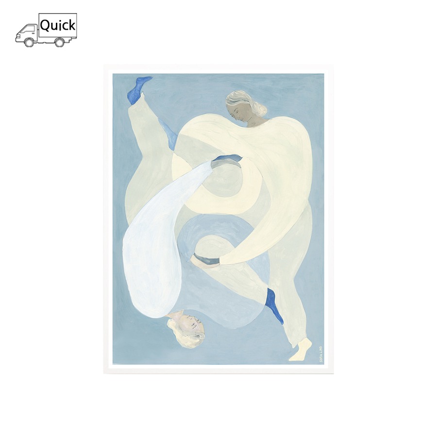 Sofia Lind Hold You – Blue White Aluminum Frame, 500 x 700
