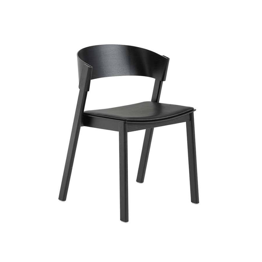 무토 커버 사이드 체어 Cover Side Chair Black / Refine Leather Black