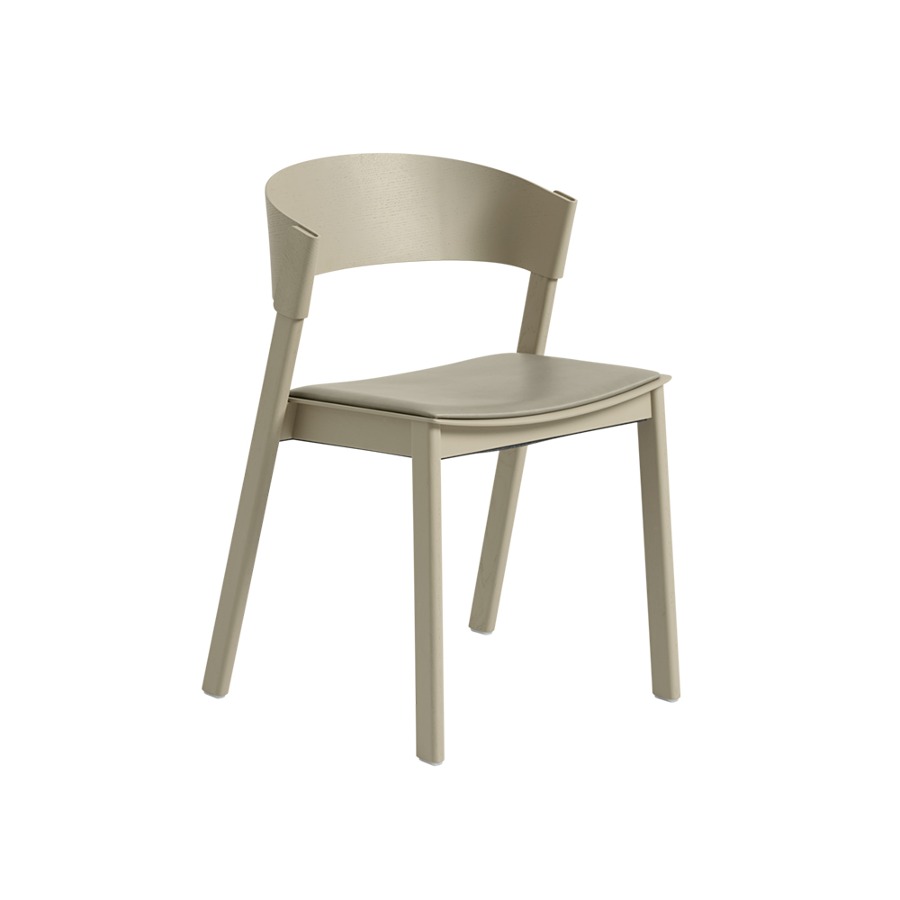 무토 커버 사이드 체어 Cover Side Chair Dark Beige / Refine Leather Stone
